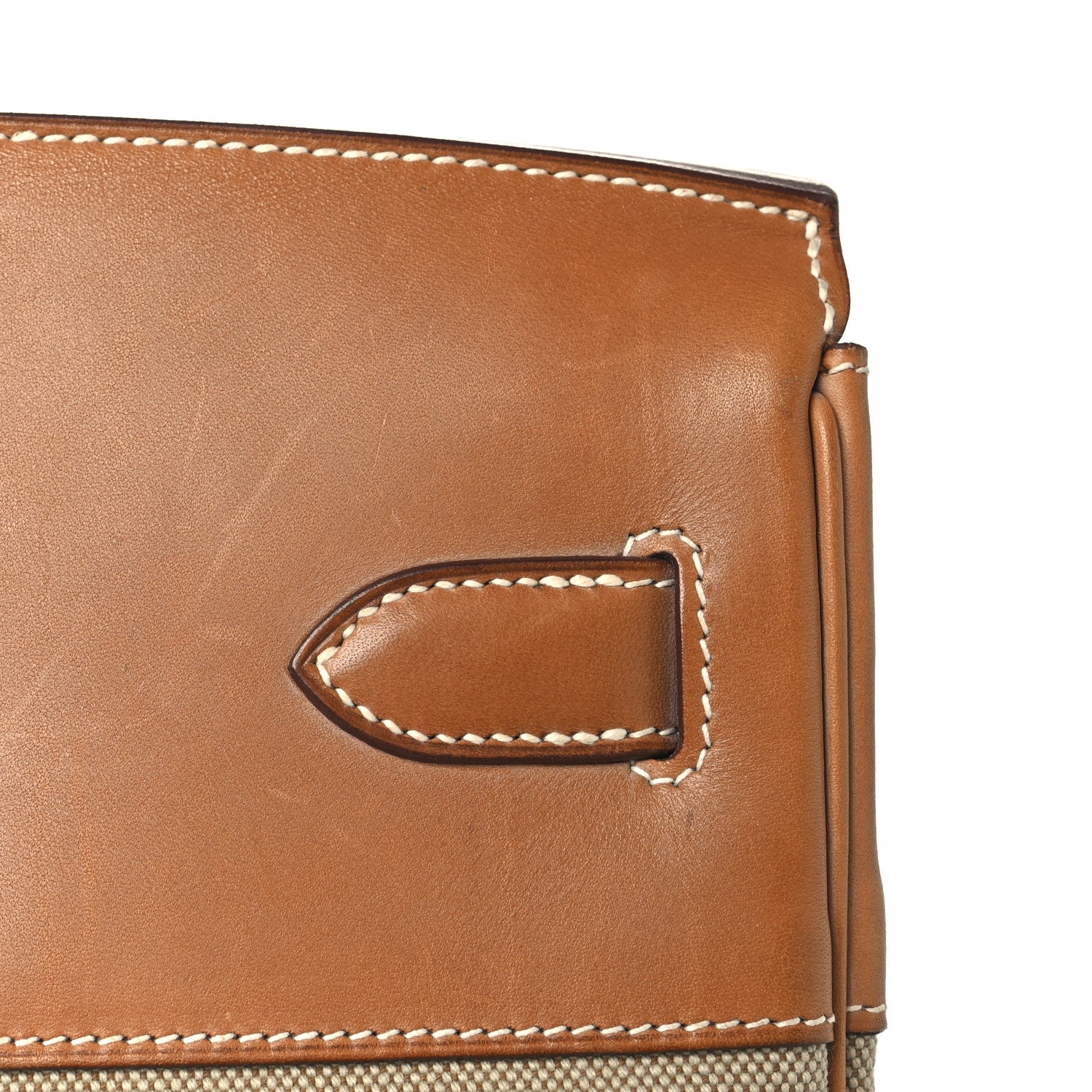Hermes Toile Natural Barenia Flag HAC Birkin 40 Fauve Paprika 14 of 16