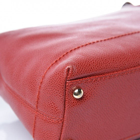 Caviar CC Wood Chain Hobo Red