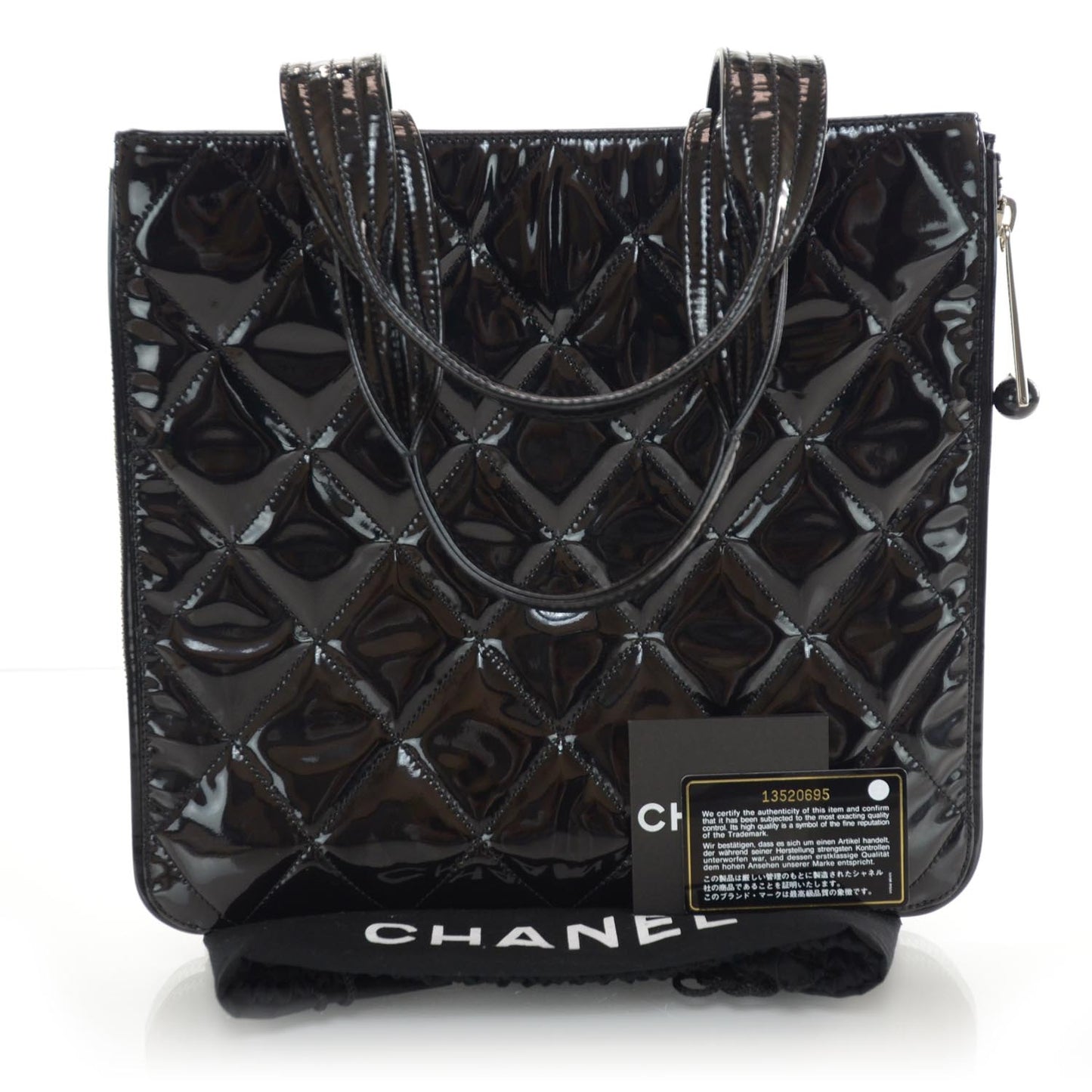 Vinyl Quilted CC Tote Black