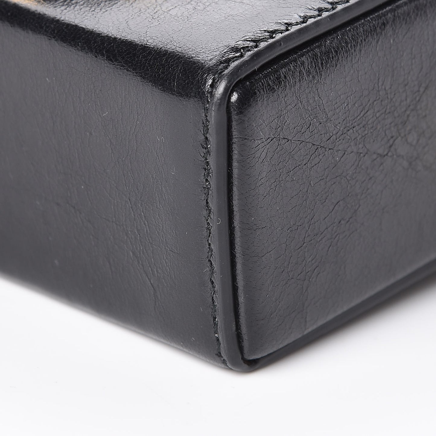 Crackled Lambskin 30 Montaigne Box Bag Black