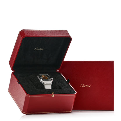 Cartier Stainless Steel 39.8mm Santos De Cartier Automatic Watch Brown 6 of 6