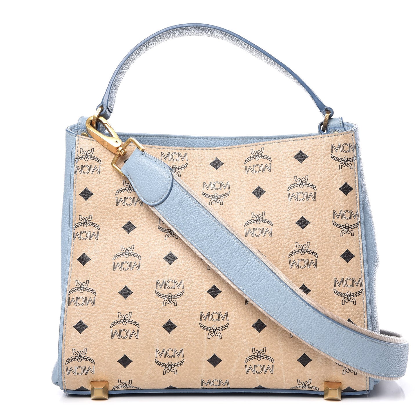 Visetos Small Corina Shoulder Bag Beige Sky Blue