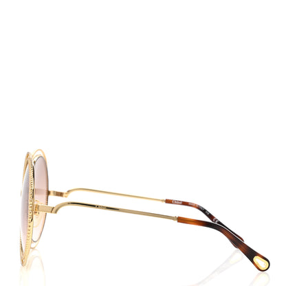 Chloe Oversized Round Carlina Sunglasses CE114SC Peach Pink 3 of 7
