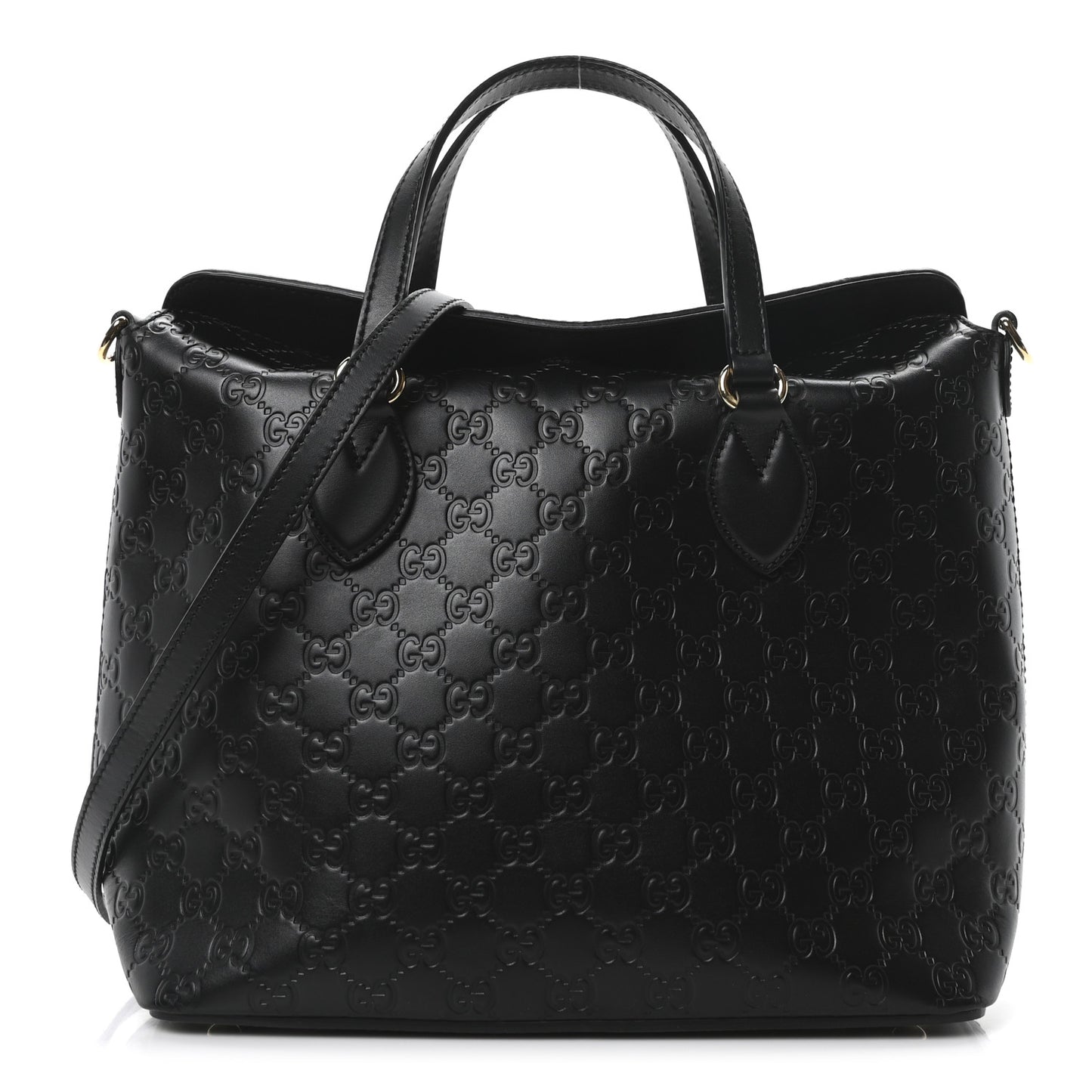 Guccissima Linea A Foldover Tote Black