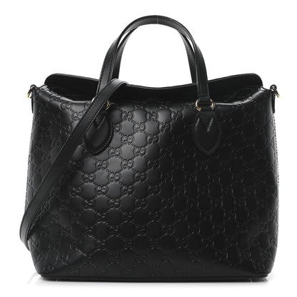 Gucci Guccissima Linea A Foldover Tote Black 1 of 10
