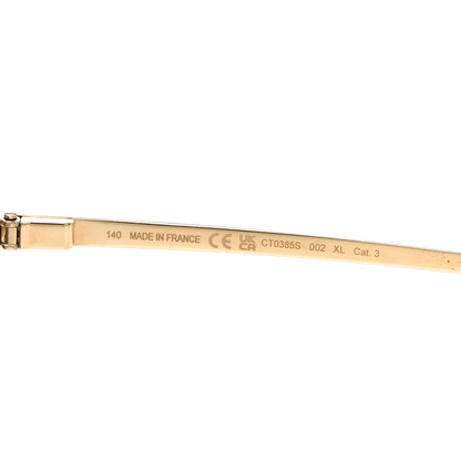 Cartier Metal Santos de Cartier Pilot Sunglasses CT0385S Gold 6 of 7