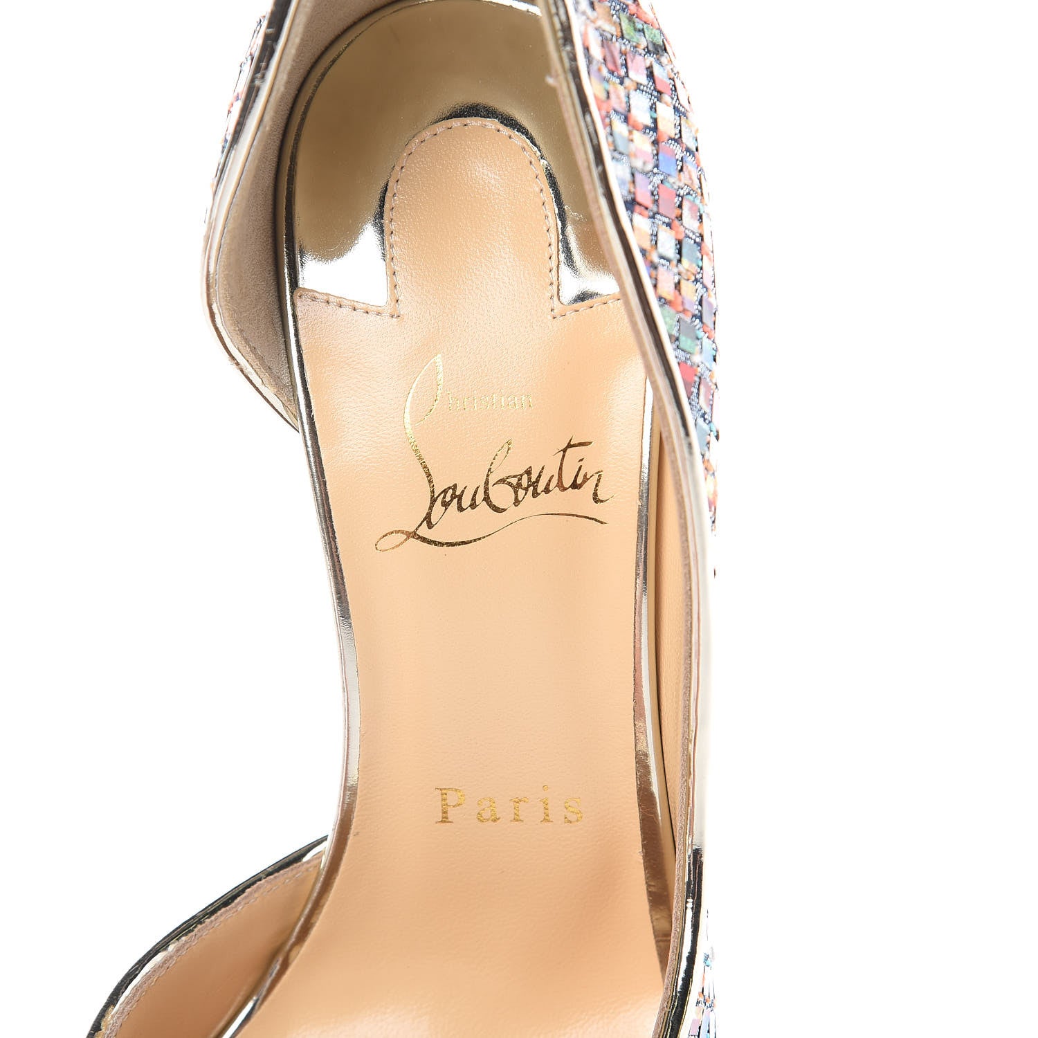 Christian Louboutin Tresse Vitraux Specchio Iriza 100 Pumps 37.5 Multicolor Silver 7 of 10