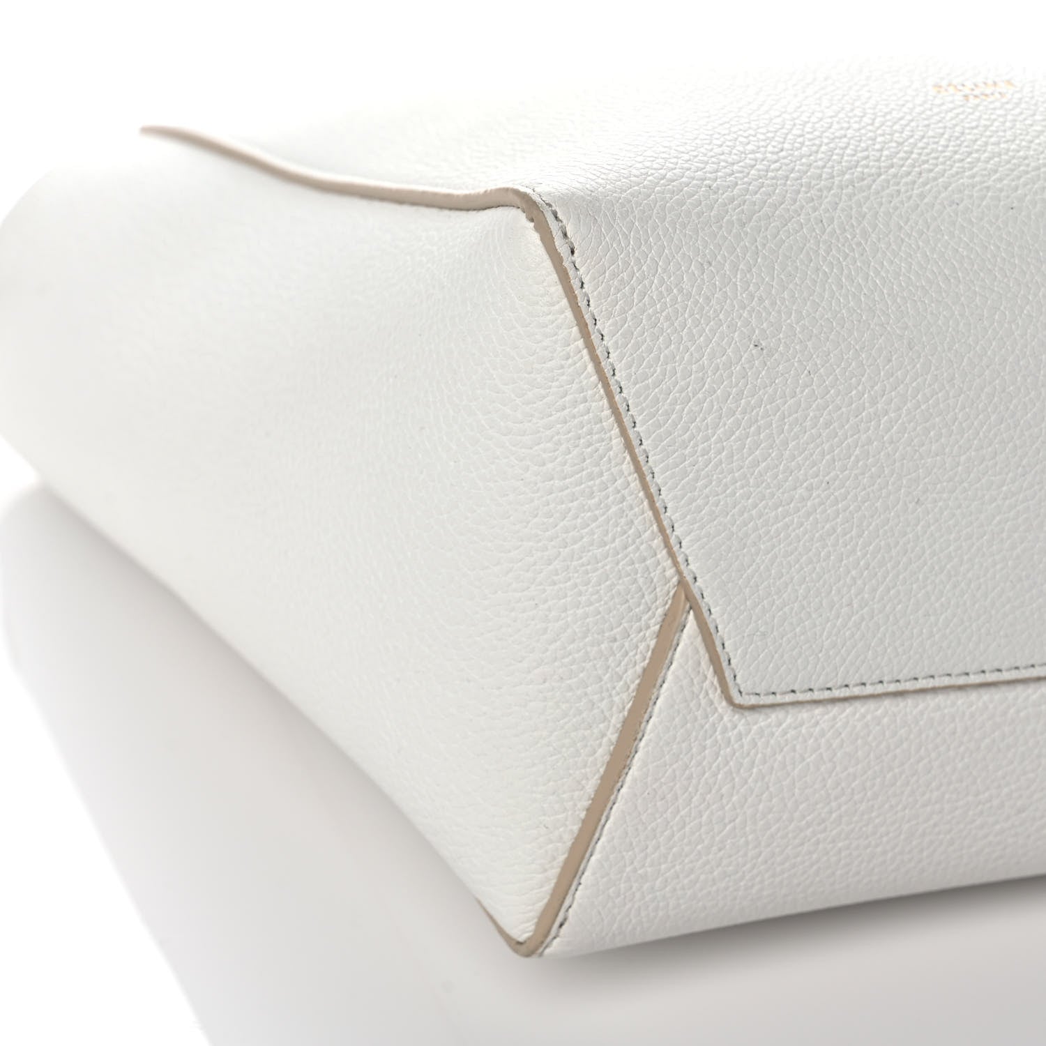 Celine Soft Grained Calfskin Small Sangle Bucket Bag White 7 of 10