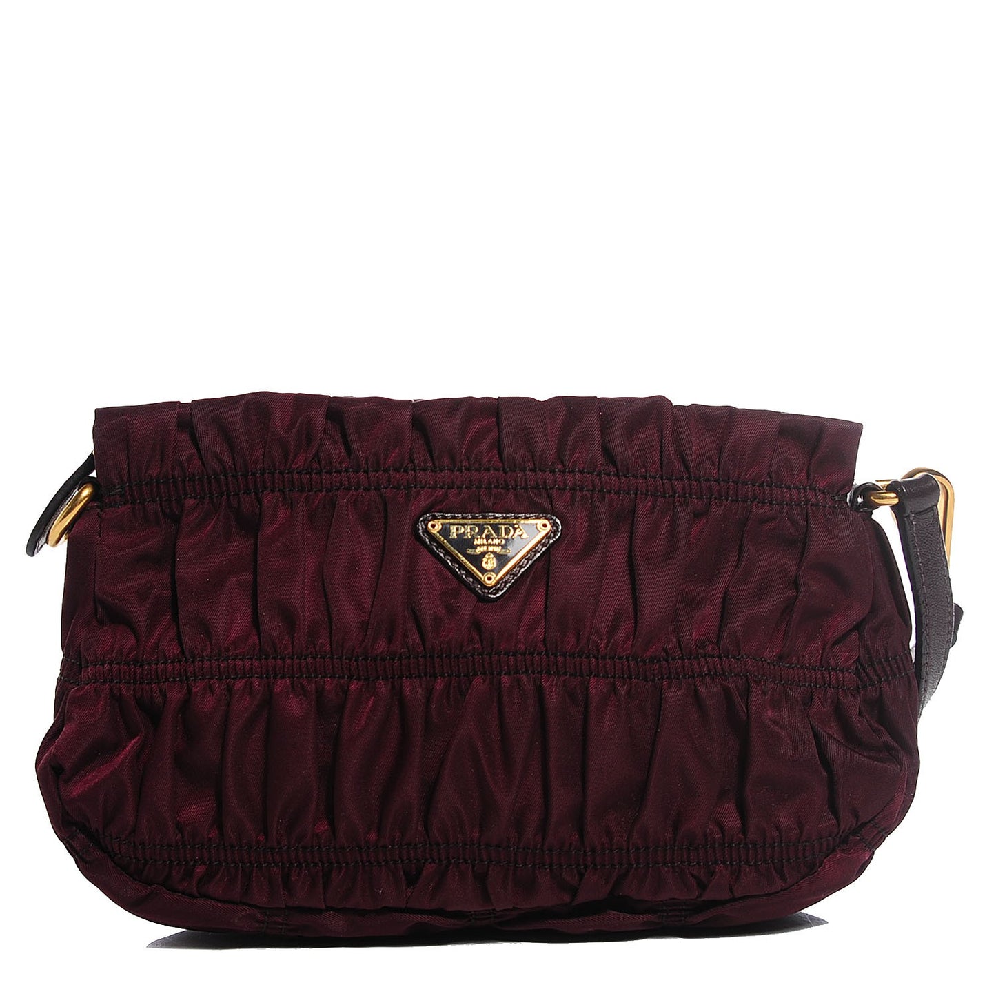 Tessuto Nylon Gaufre Wristlet Bordeaux