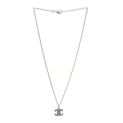 Chanel Crystal Timeless CC Necklace Silver 3 of 6