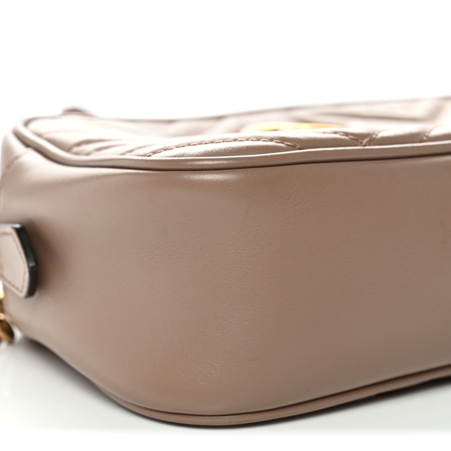 Gucci Calfskin Matelasse Small GG Marmont Chain Shoulder Bag Porcelain Rose 9 of 12
