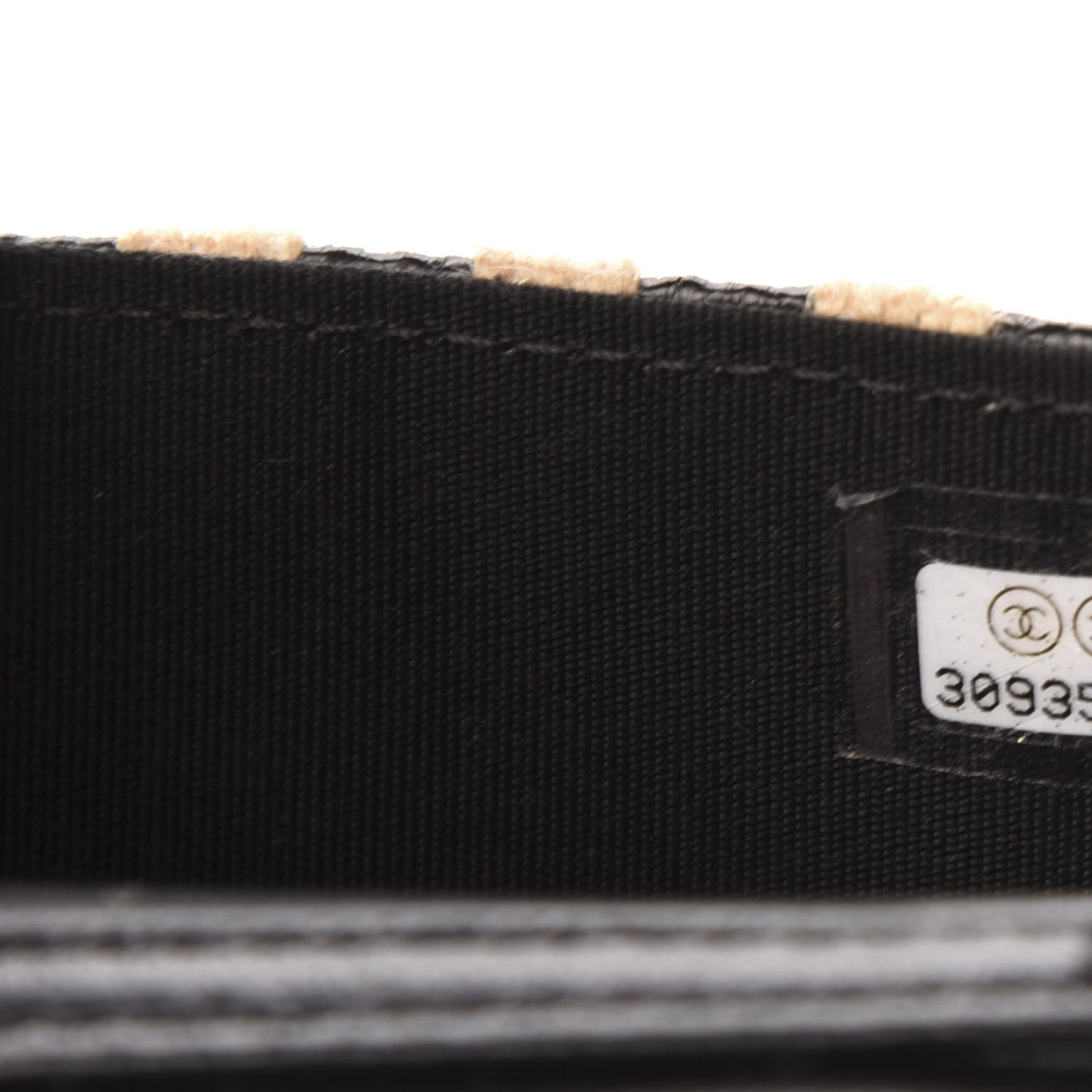 Raffia Jute Striped Belt Bag Black Beige