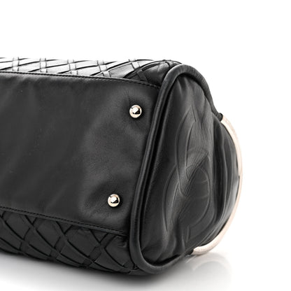 Chanel Lambskin Woven Medium Ultimate Soft Sombrero Bag Black 10 of 12