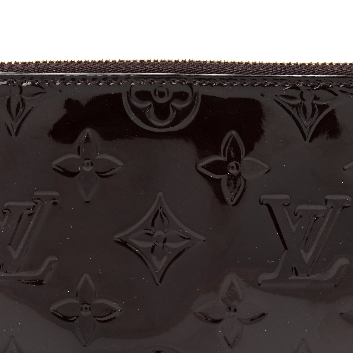 Vernis Monogram Mini Pochette Accessories Amarante