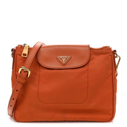 Prada Tessuto Nylon Saffiano Tote Papaya 1 of 15