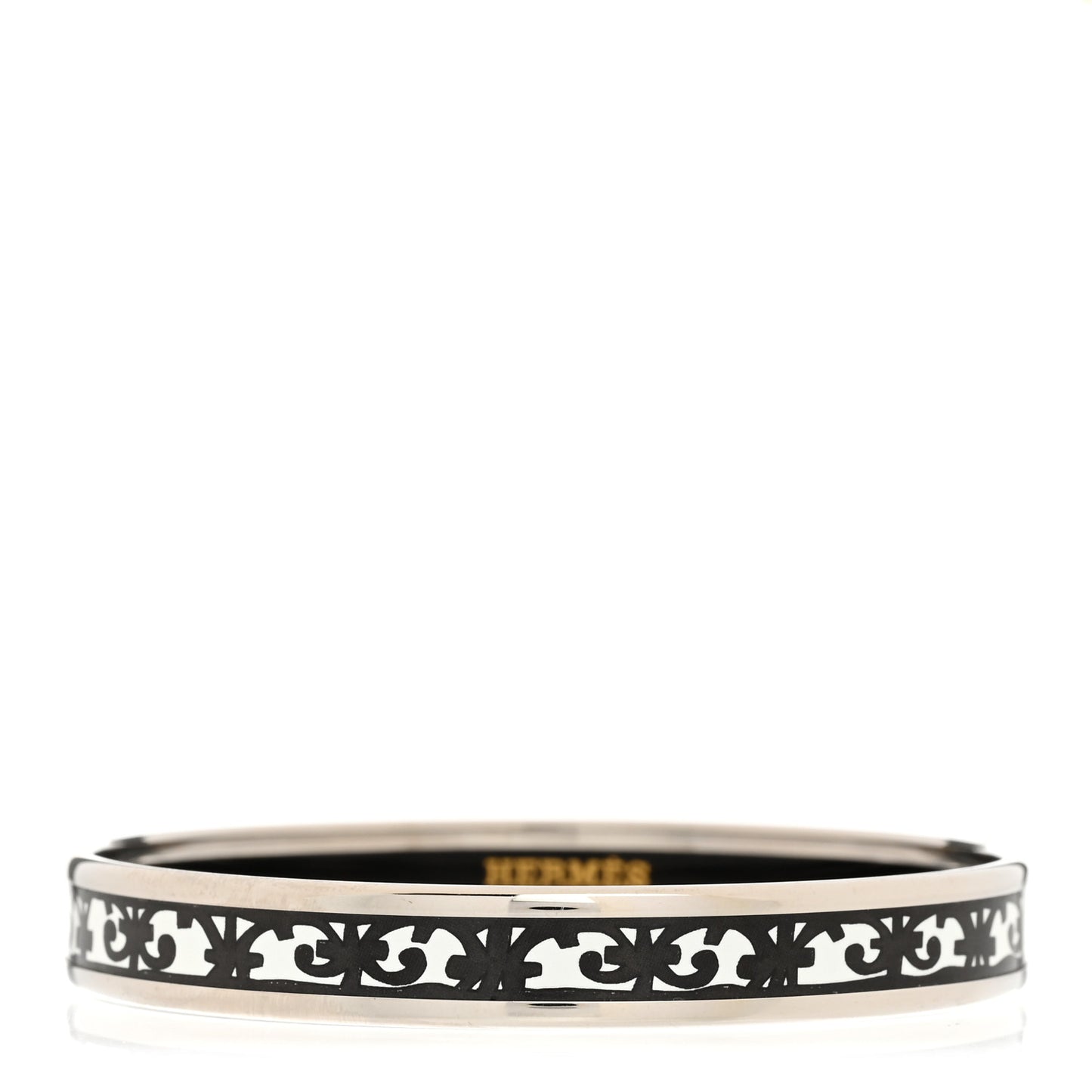 Enamel Printed Narrow Balcons du Guadalquivir Bracelet 65 Black