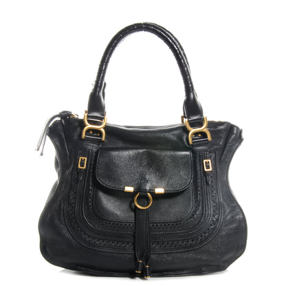 Chloe Calfskin Medium Marcie Animation Satchel Black 1 of 8