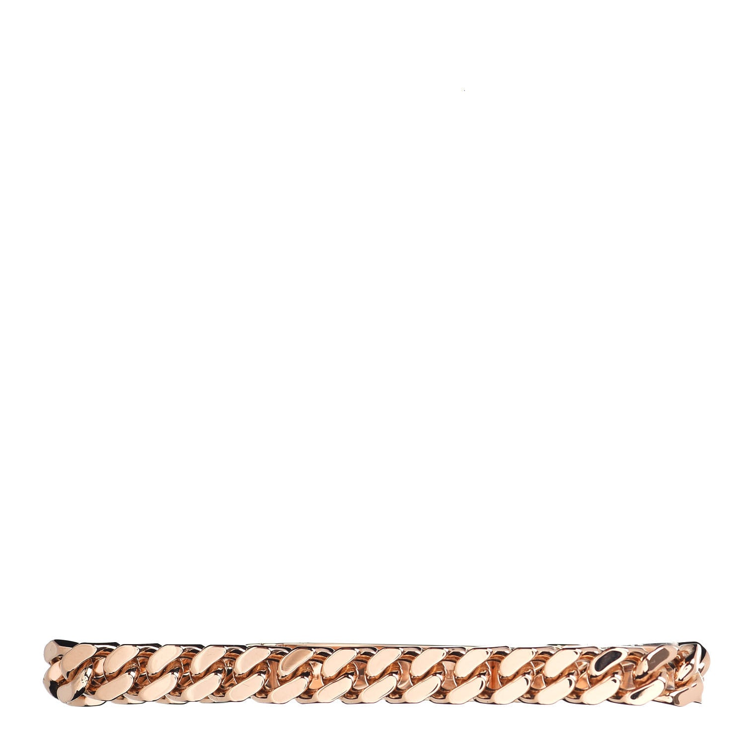 Hermes 18K Rose Gold Diamond PM Kelly Gourmette Chaine Bracelet XS 3 of 5