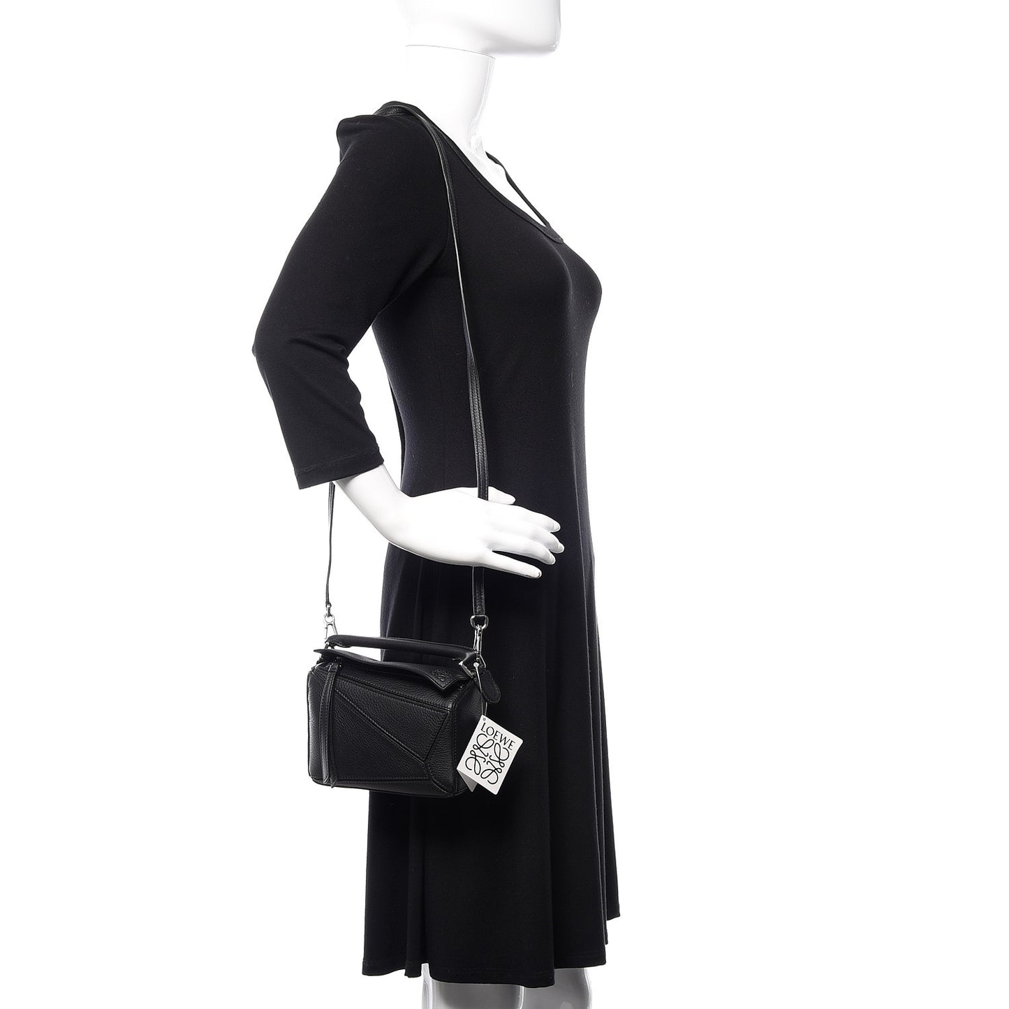 Calfskin Mini Puzzle Bag Black
