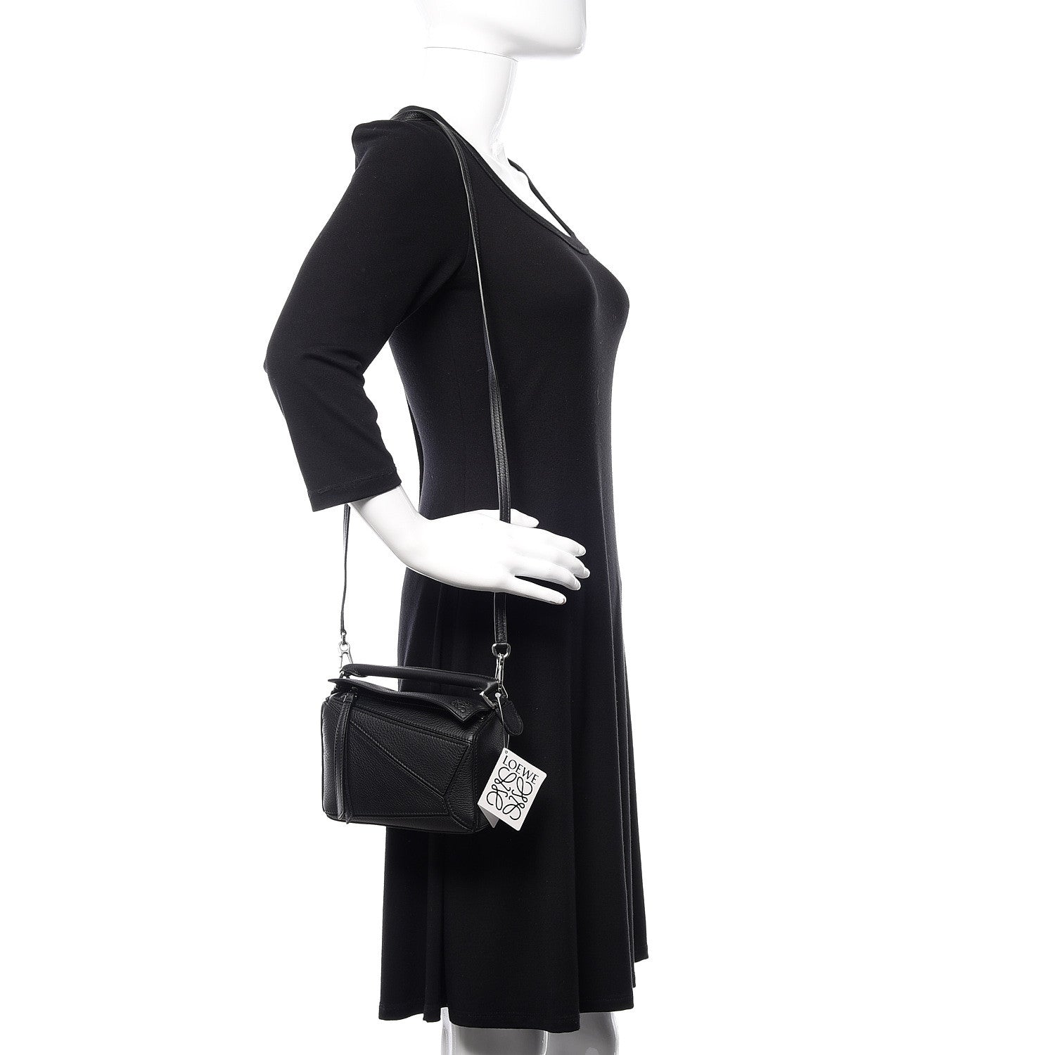Loewe Calfskin Mini Puzzle Bag Black 2 of 10