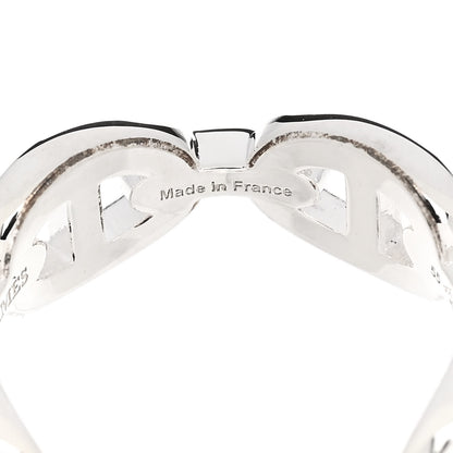 Hermes Sterling Silver PM Chaine d'Ancre Enchainee Band Ring 55 7.25 5 of 9