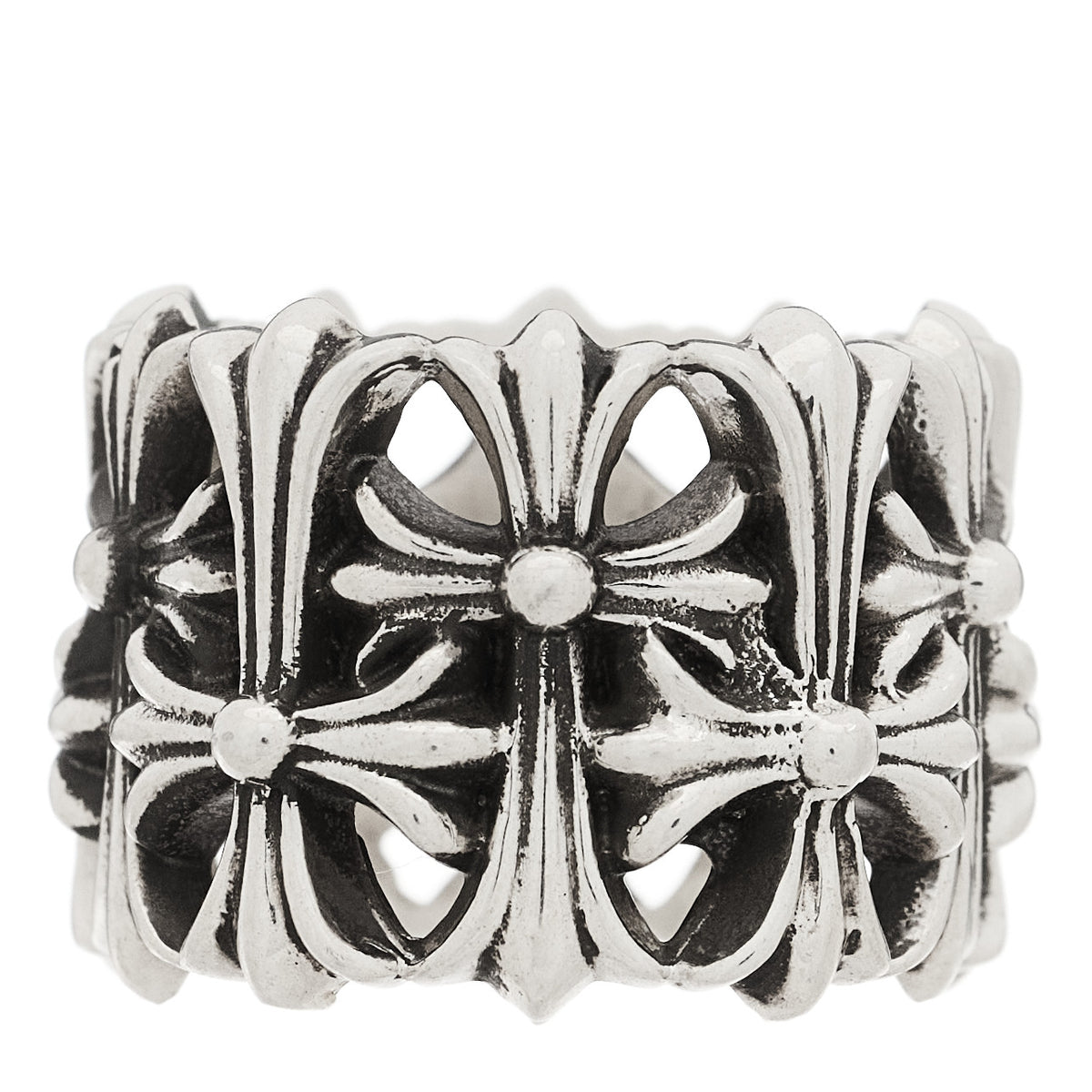 Sterling Silver Cemetery Cross Ring 54 6.75