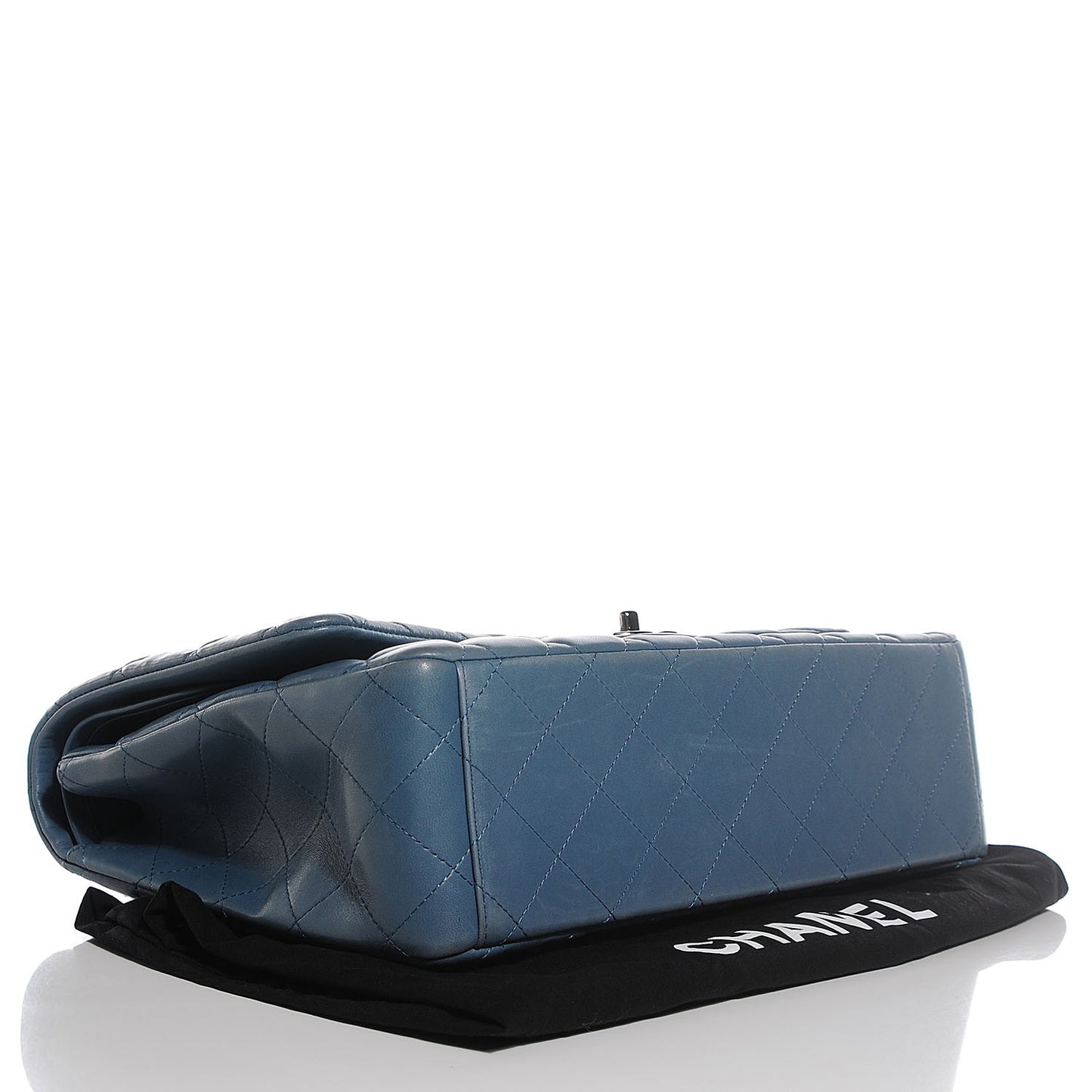 Lambskin Quilted Maxi Double Flap Turquoise