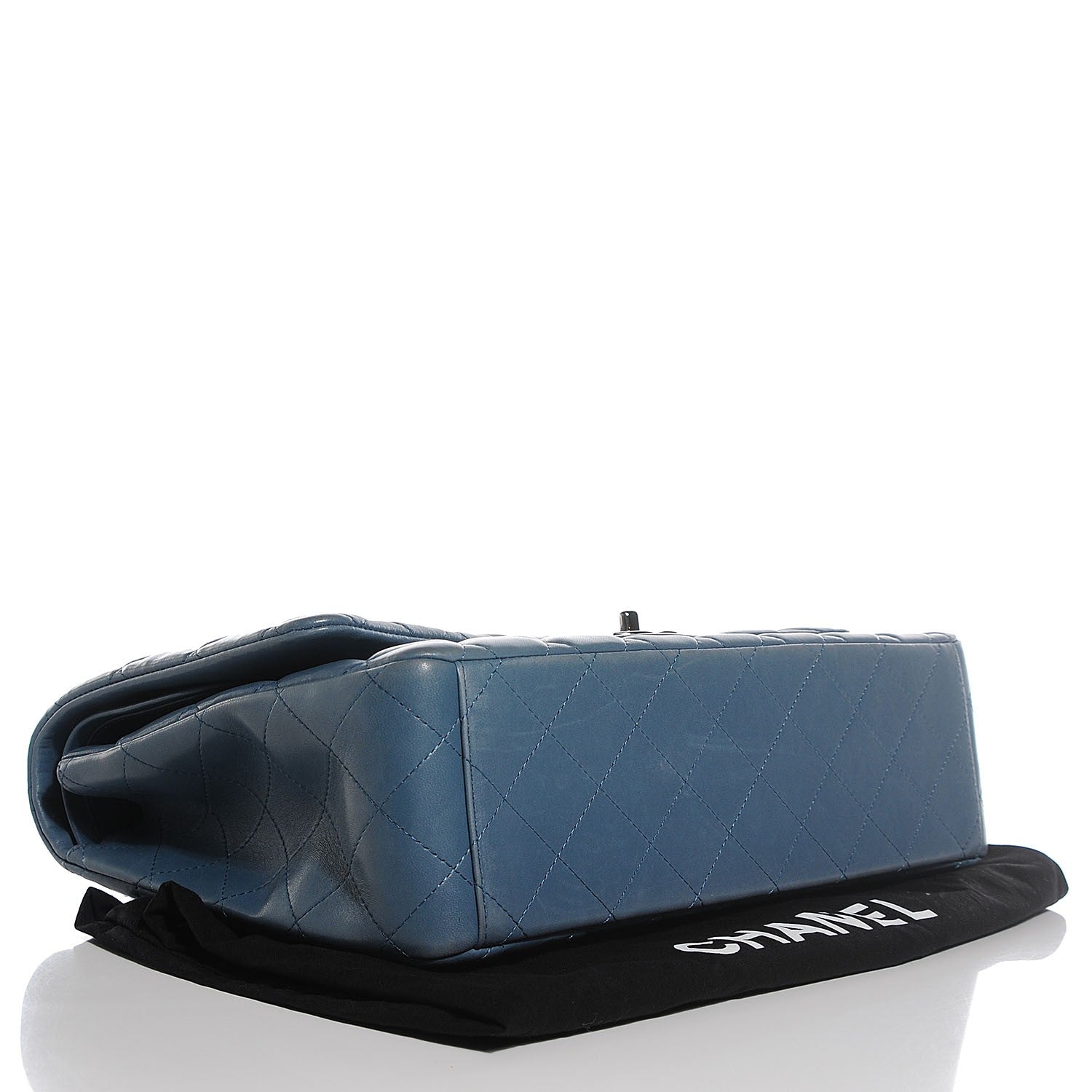 Chanel Lambskin Quilted Maxi Double Flap Turquoise 4 of 8