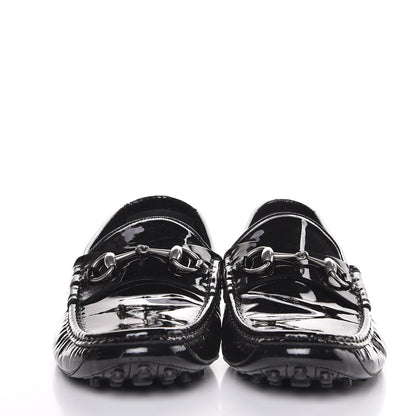 Gucci Men's Patent Horsebit Driver Loafers 10.5 Black 2 of 9
