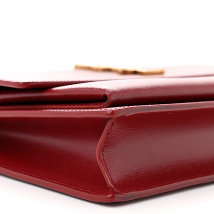 Saint Laurent Smooth Calfskin Medium Monogram Sunset Satchel Rouge Opyum 9 of 12