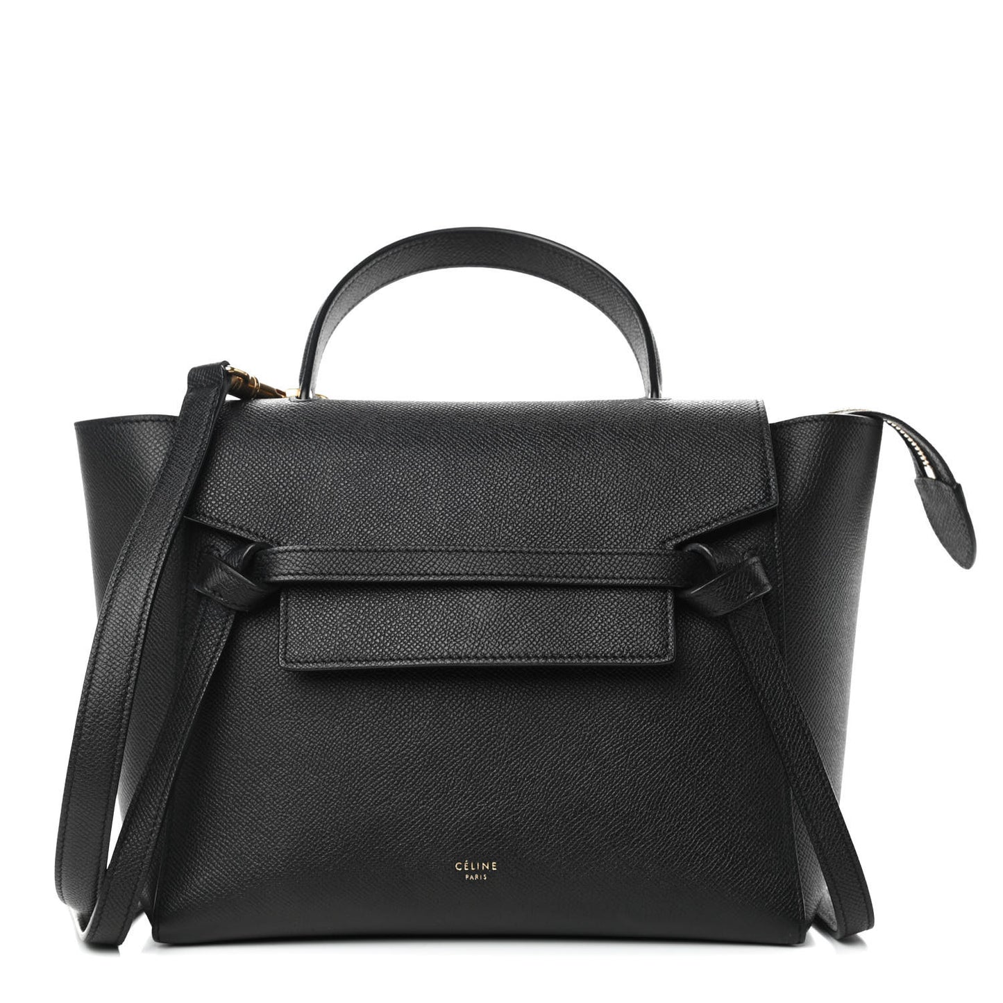 Grained Calfskin Micro Belt Bag Black