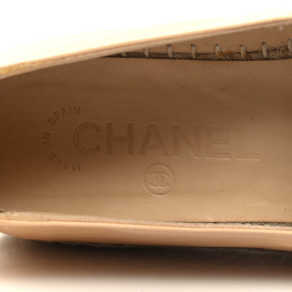 Chanel Lambskin CC Espadrilles 37 Beige Black 9 of 9