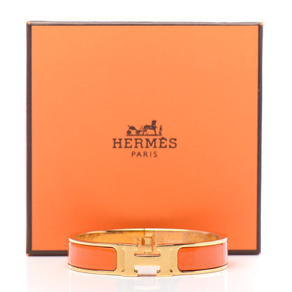 Hermes Enamel Narrow Clic Clac H Bracelet PM Orange 5 of 5