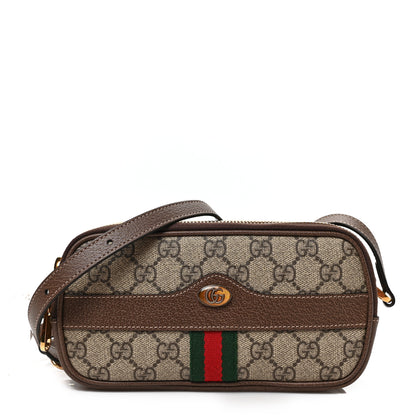 Gucci GG Supreme Monogram Web Mini Ophidia GG Bag Brown 1 of 8