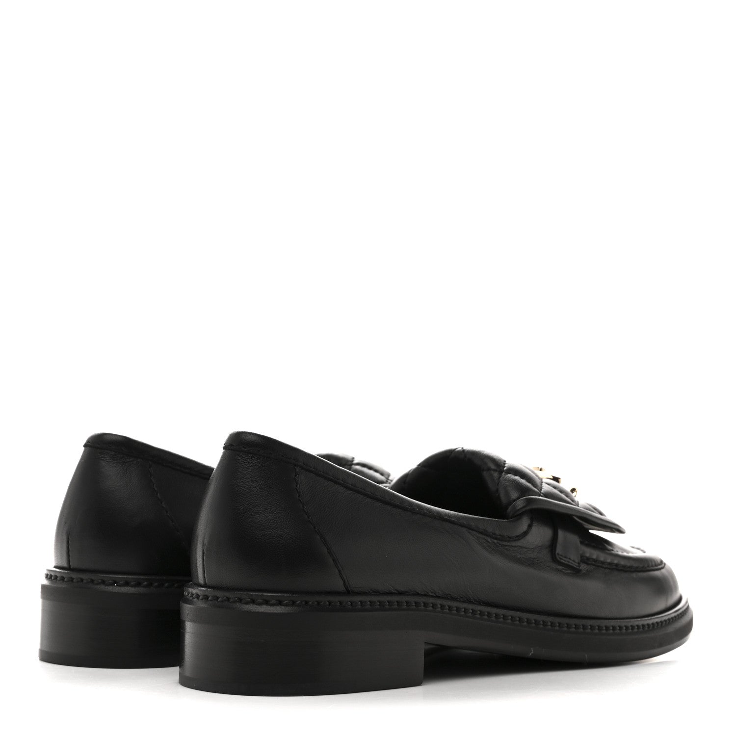Chanel Lambskin Quilted CC Turnlock Loafers 40 Black 5 of 9