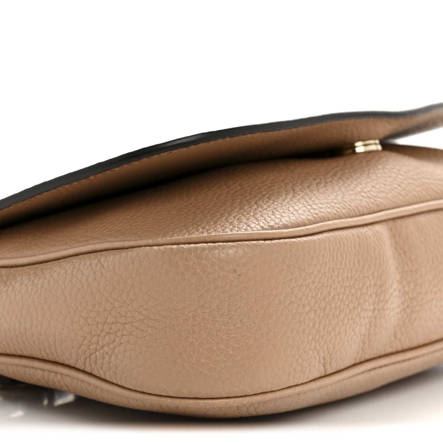 Pebbled Calfskin Medium Soho Flap Crossbody Camelia