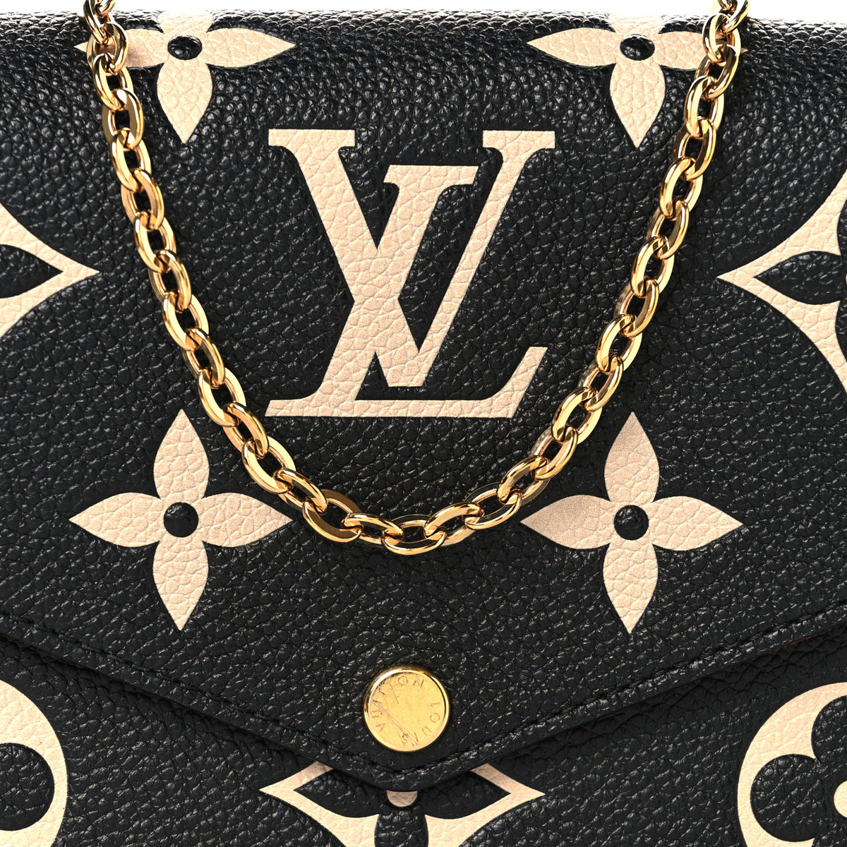 Louis Vuitton Empreinte Monogram Giant Felicie Pochette Black Beige 8 of 11