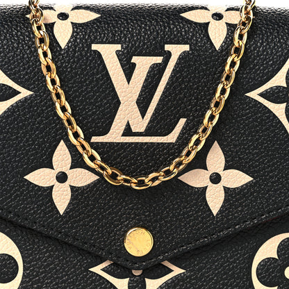 Louis Vuitton Empreinte Monogram Giant Felicie Pochette Black Beige 8 of 11