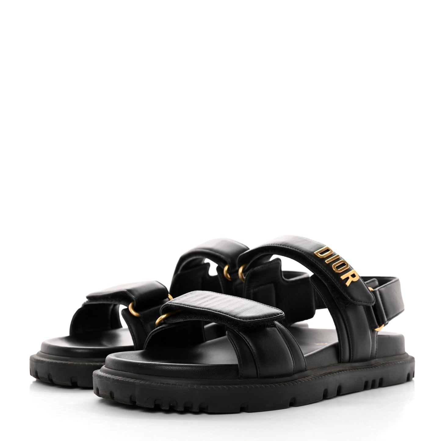 Lambskin Dioract 10mm Sandals 38 Black