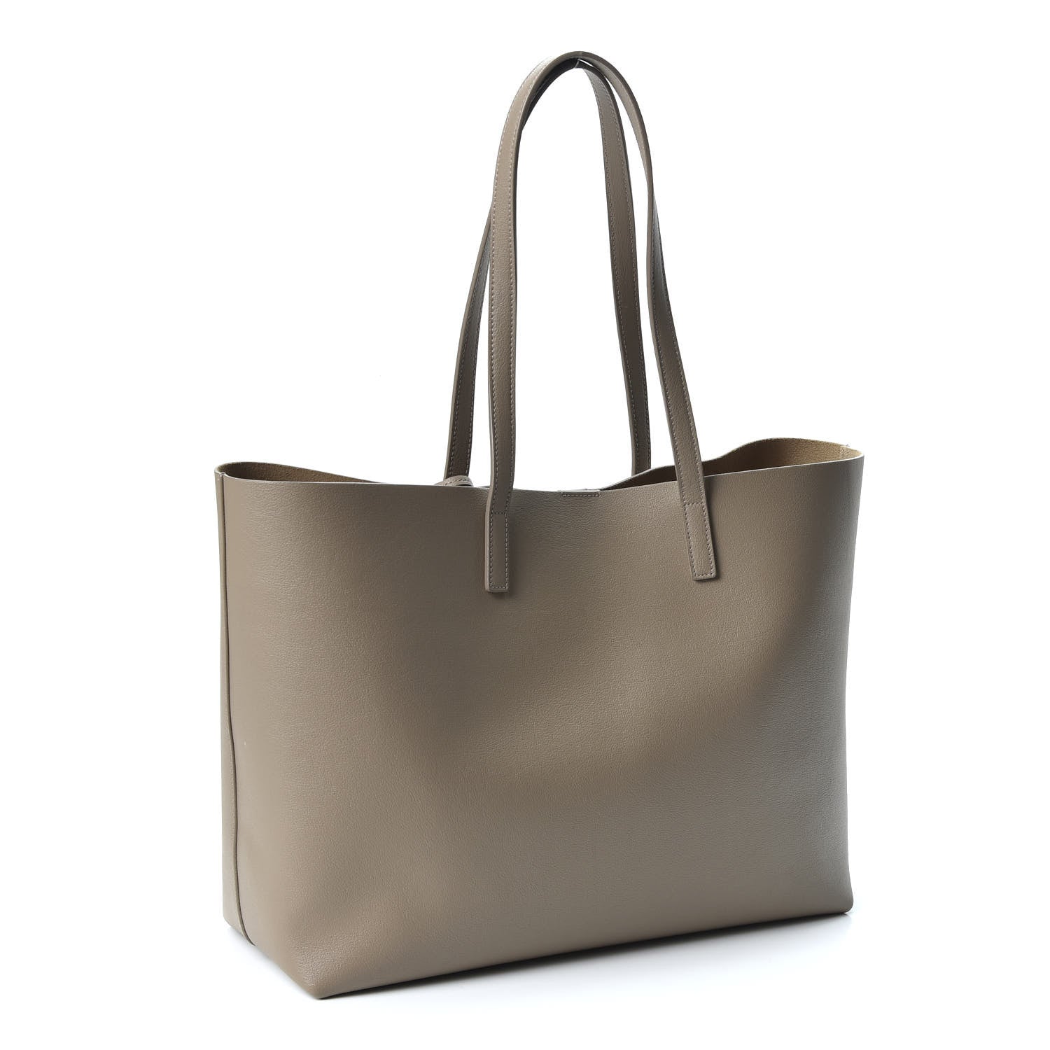 Saint Laurent Calfskin Large Shopping Tote Taupe 2 of 9