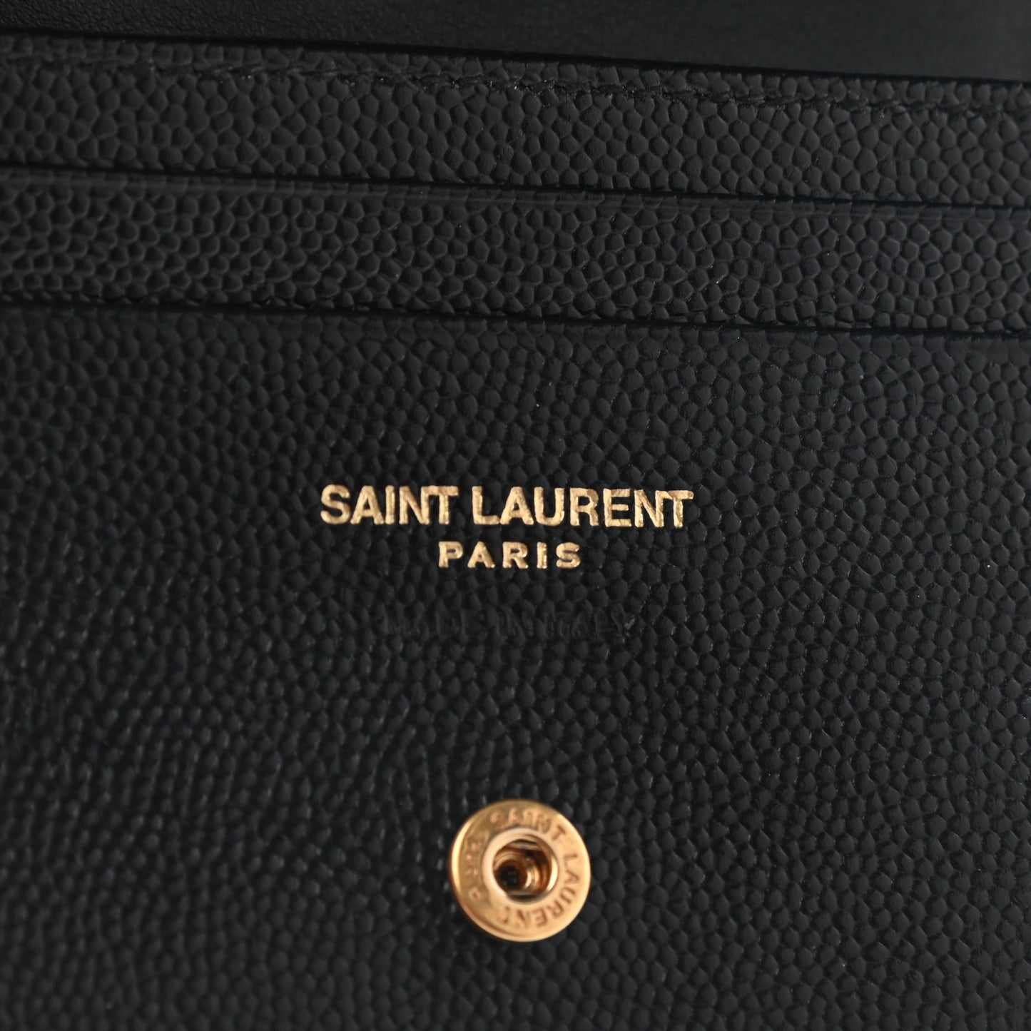 Grain De Poudre Matelasse Chevron Monogram Card Case Black