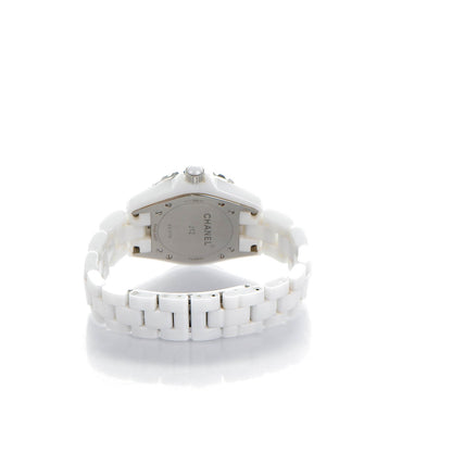 Chanel Stainless Steel Ceramic Diamond Dial 33mm J12 Quartz Watch White 4 of 7