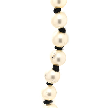 Chanel Pearl Grosgrain CC Long Necklace Gold 7 of 7
