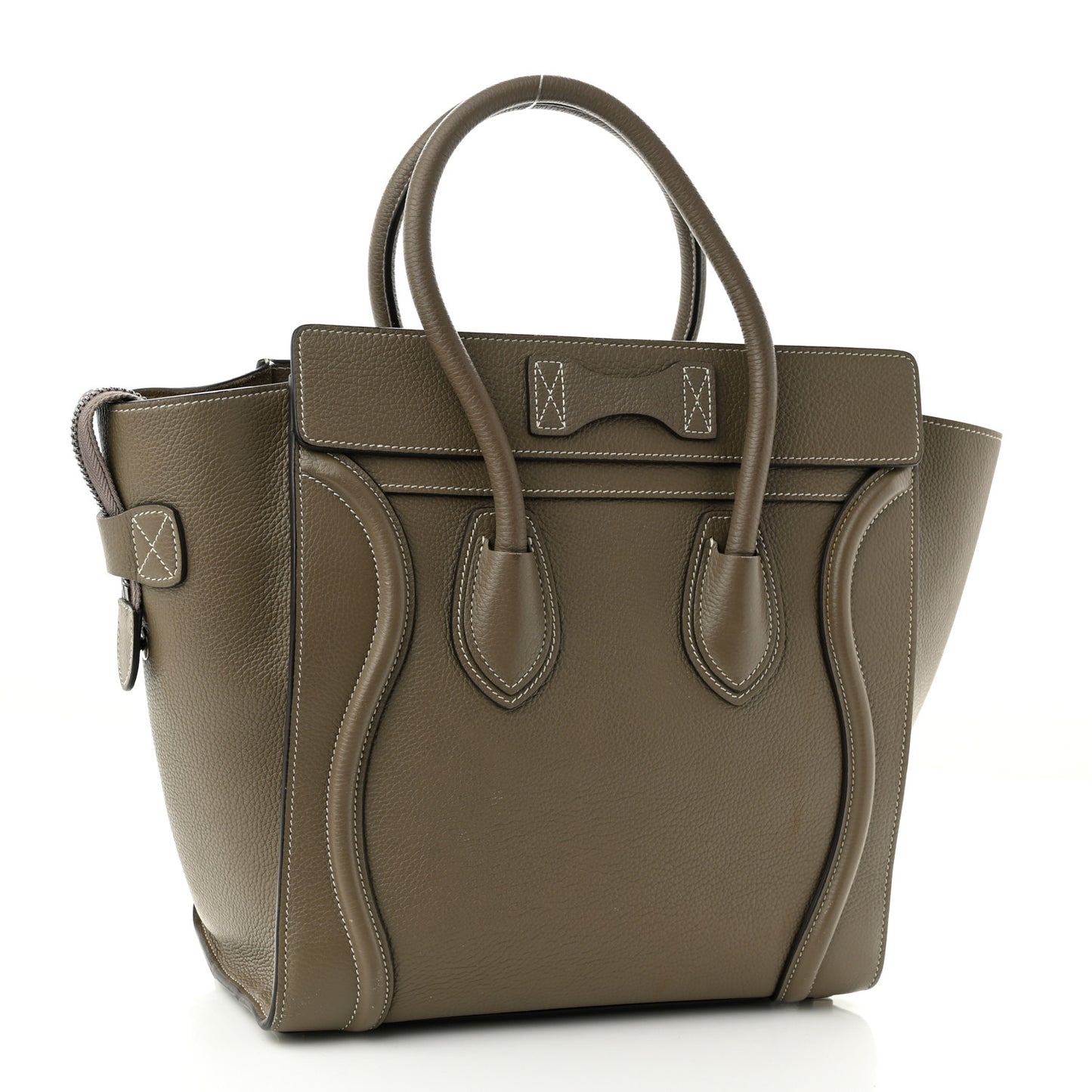 Drummed Calfskin Micro Luggage Souris