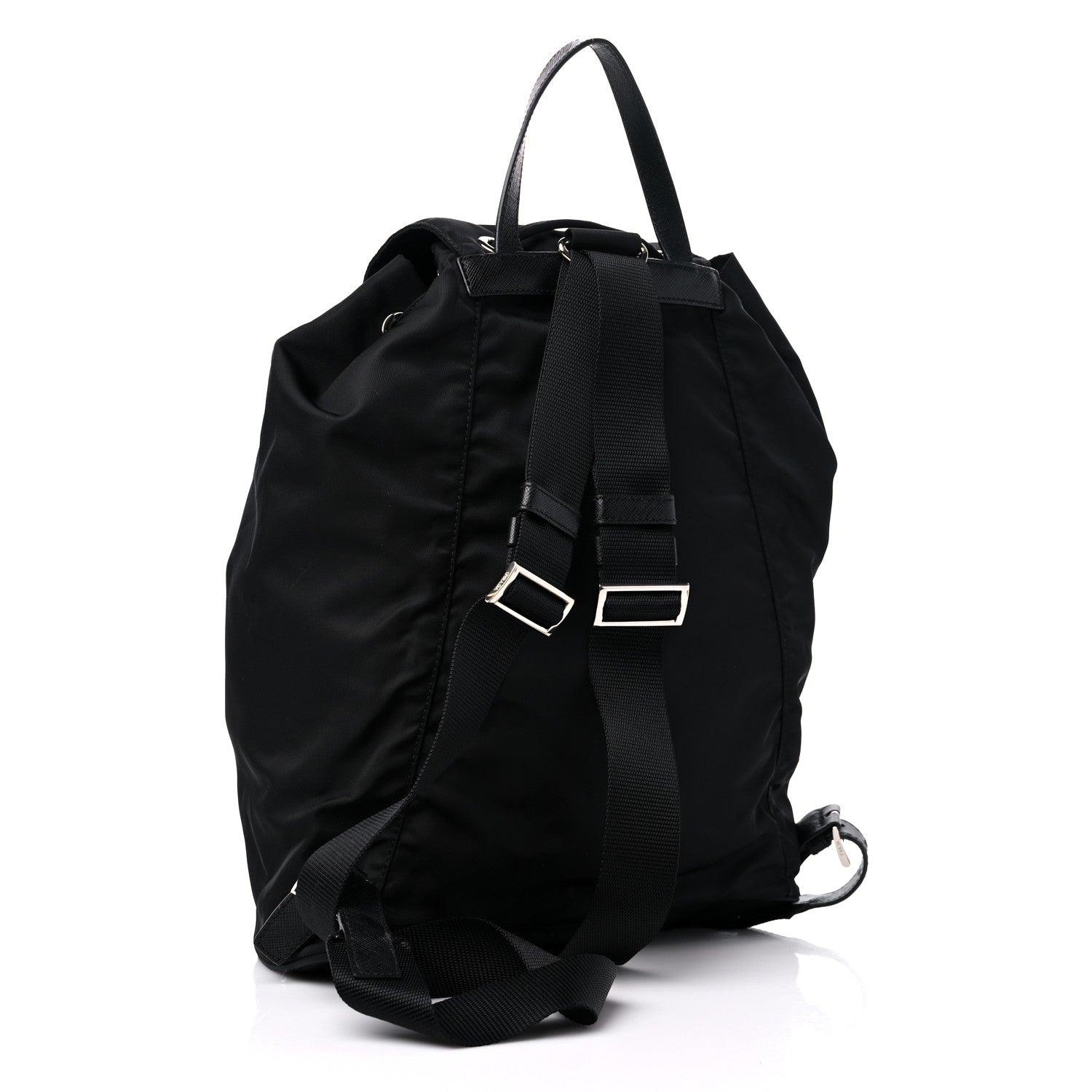 Prada Nylon Tessuto Saffiano Zipper Backpack Black 2 of 7