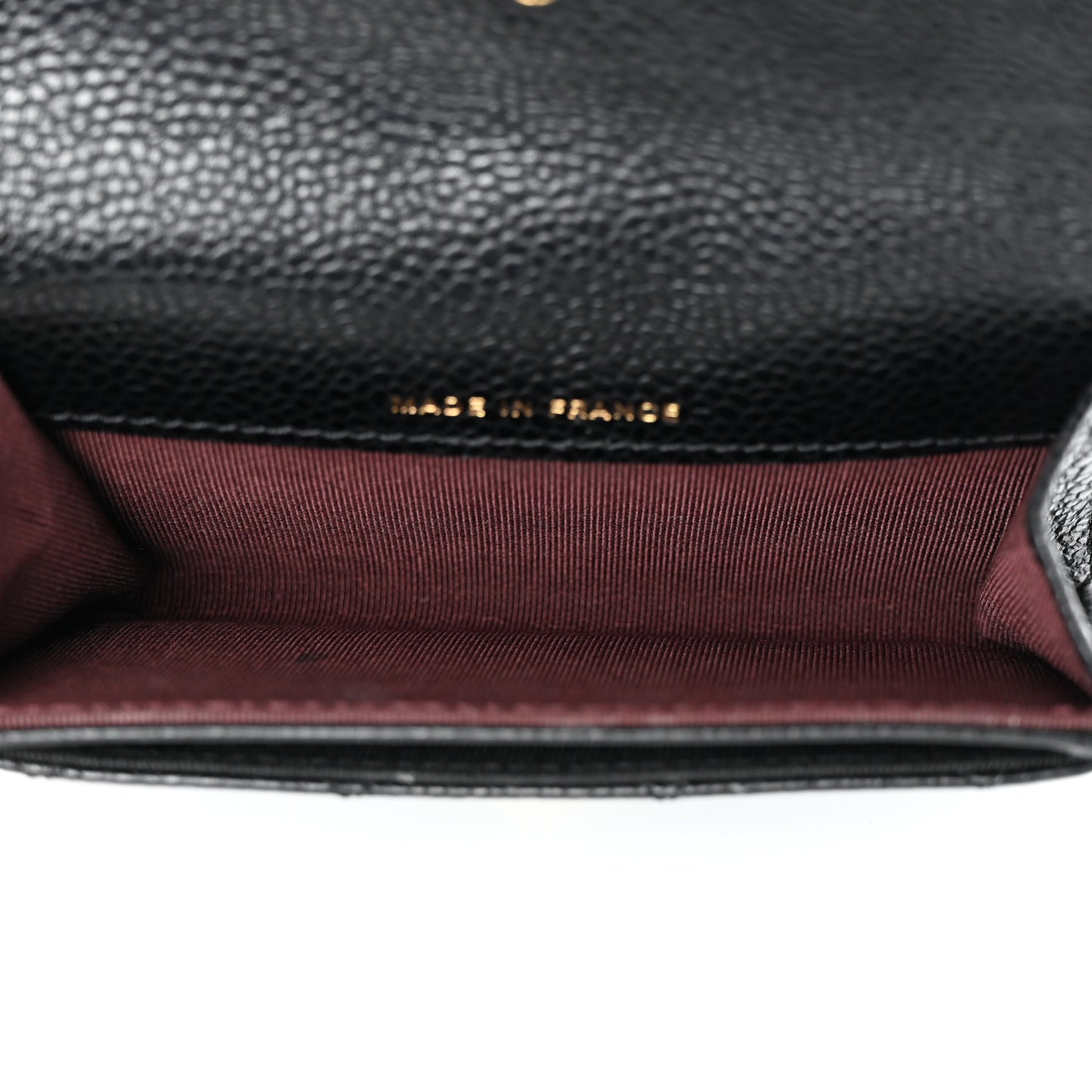 Caviar Quilted Flap Card Holder Wallet Black