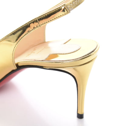Christian Louboutin Rete Specchio Frescobella 70 Pumps 35 Gold 9 of 10