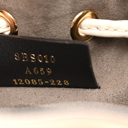 Fendi Vitello Liberty F is Fendi Bi-Color FF 1974 Embossed Mini Mon Tresor Bucket Bag Camelia Mandorlo 7 of 10