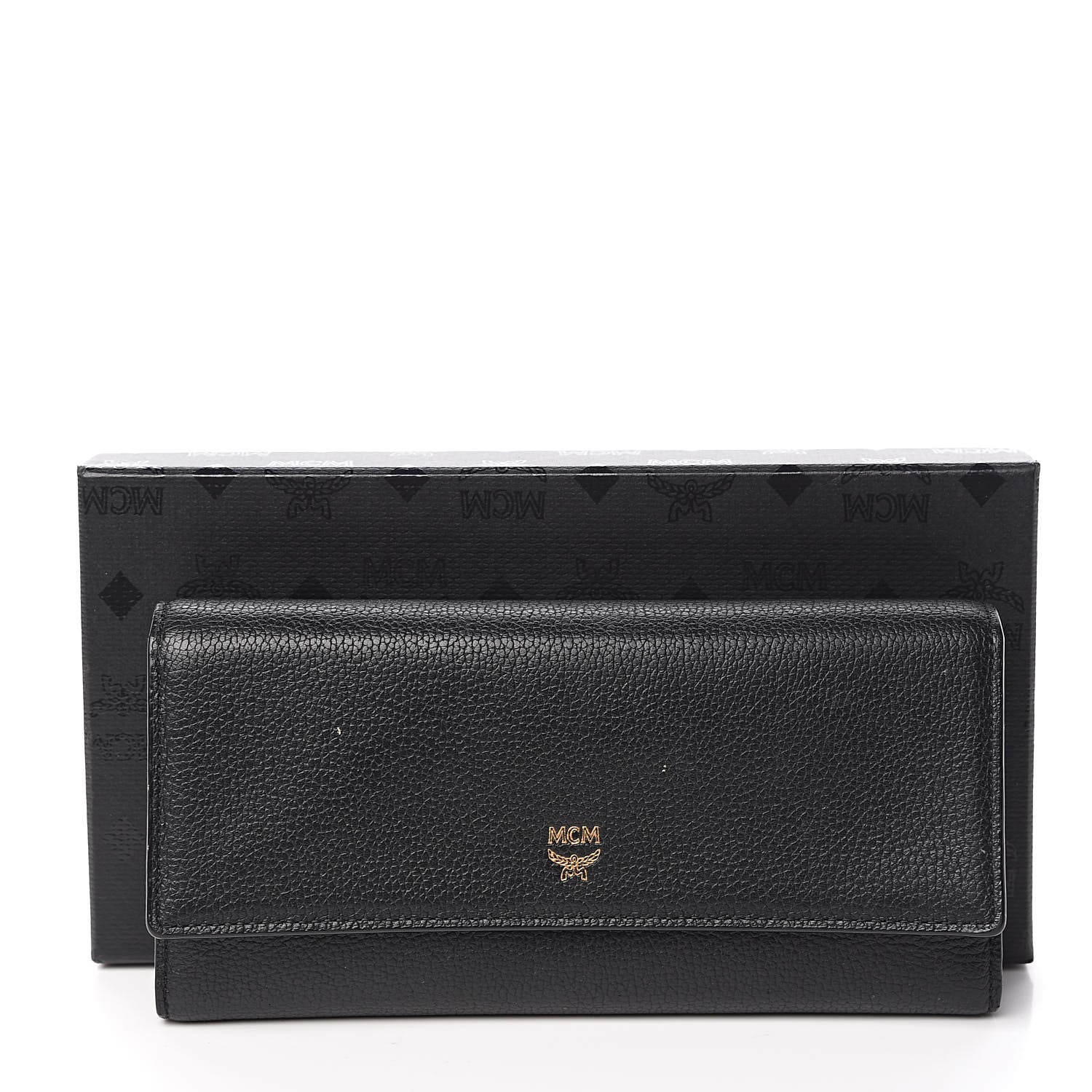 MCM Calfskin Continental Wallet Black 11 of 11