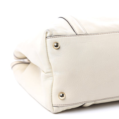 Gucci Calfskin Medium Britt Tote Off White 8 of 11
